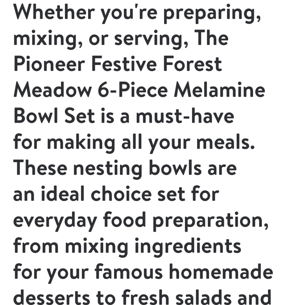 ❤️ New Pioneer Woman Festive Forest 6-Piece Melamine Bowl Set - Picture 2 of 11